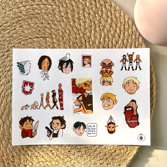 Attack on Titan Inspired Stickers